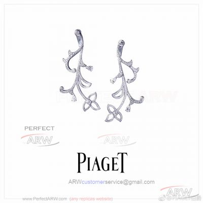 Perfect Fake Piaget Rose 925 Silver Earrings